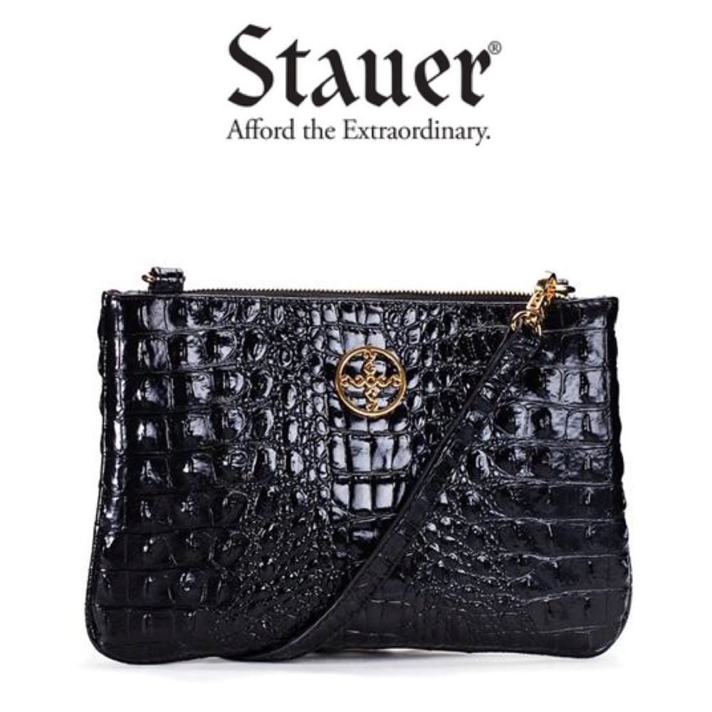Stauer Sloane Crocodile-Embossed Clutch